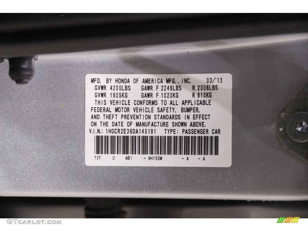 2013 Honda Accord LX Sedan Color Code Photos