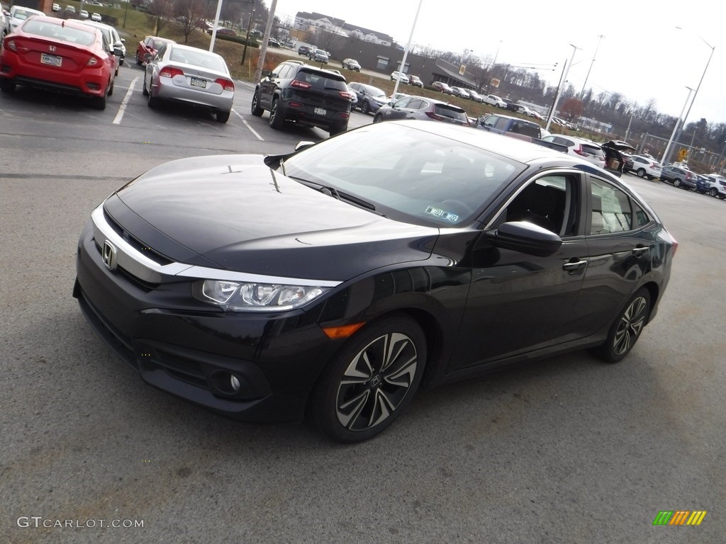 2018 Civic EX-T Sedan - Crystal Black Pearl / Black photo #5