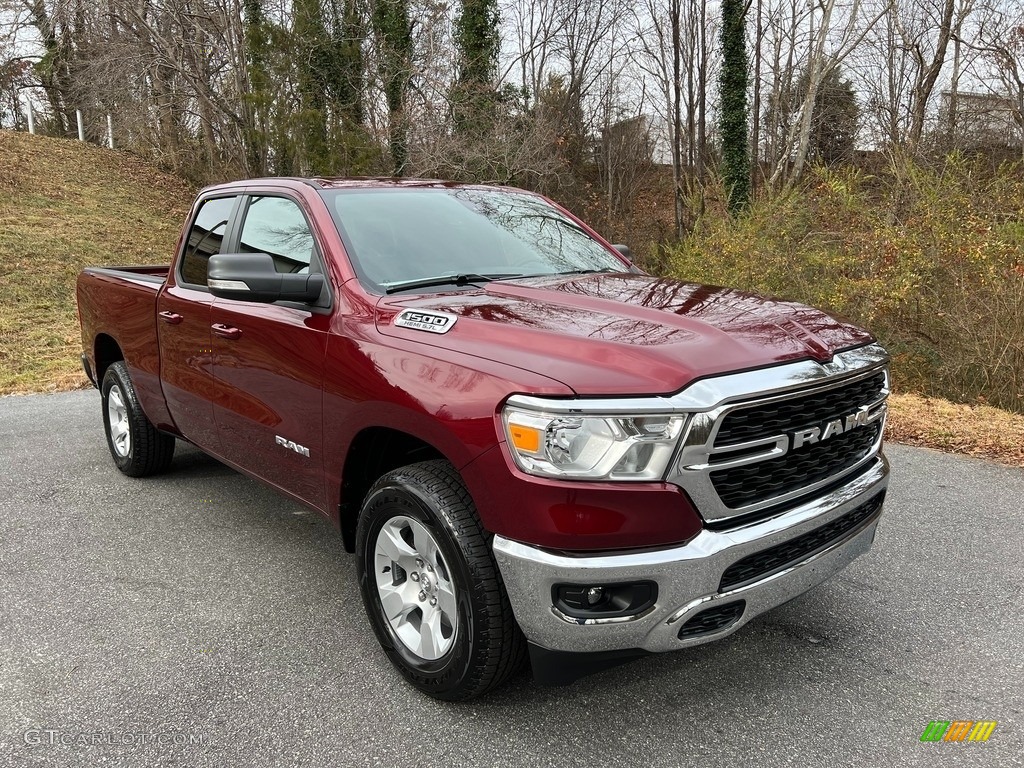 Delmonico Red Pearl 2022 Ram 1500 Big Horn Quad Cab 4x4 Exterior Photo #143358564