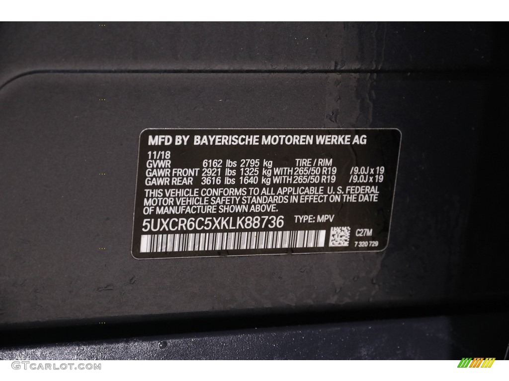 2019 X5 xDrive40i - Arctic Grey Metallic / Black photo #24