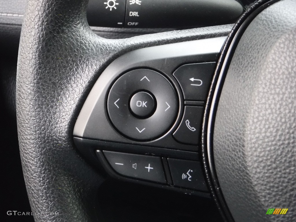 2019 Toyota RAV4 LE AWD Hybrid Black Steering Wheel Photo #143361741