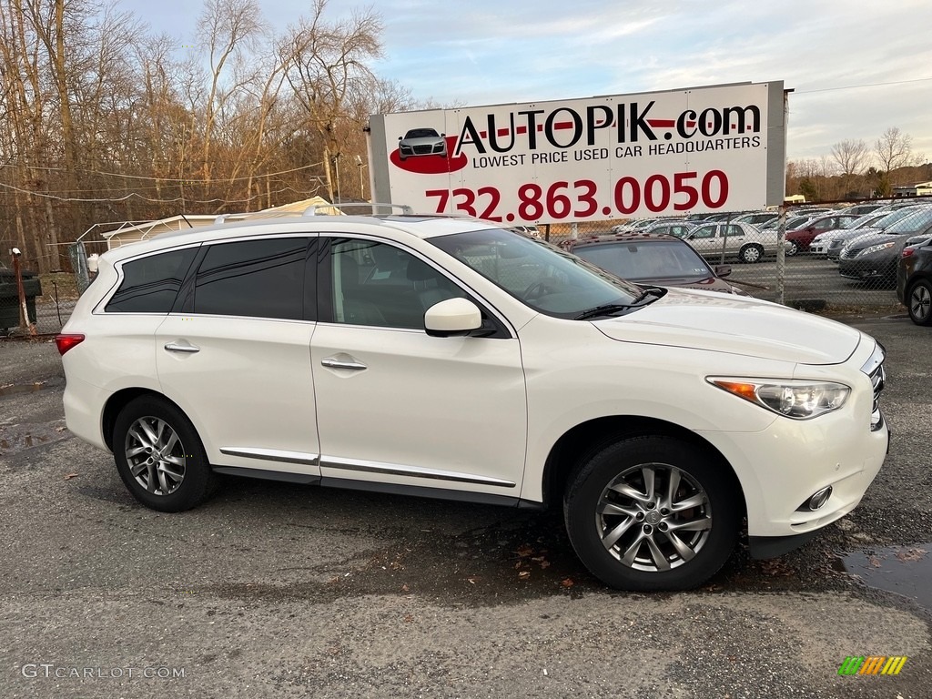 2013 JX 35 AWD - Moonlight White / Graphite photo #1