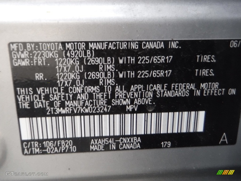 2019 RAV4 LE AWD Hybrid - Silver Sky Metallic / Black photo #29