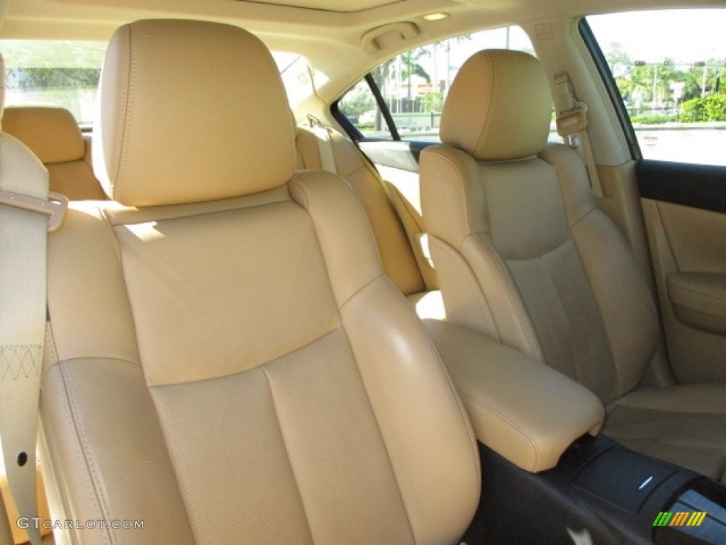 2010 Maxima 3.5 S - Winter Frost White / Caffe Latte photo #14