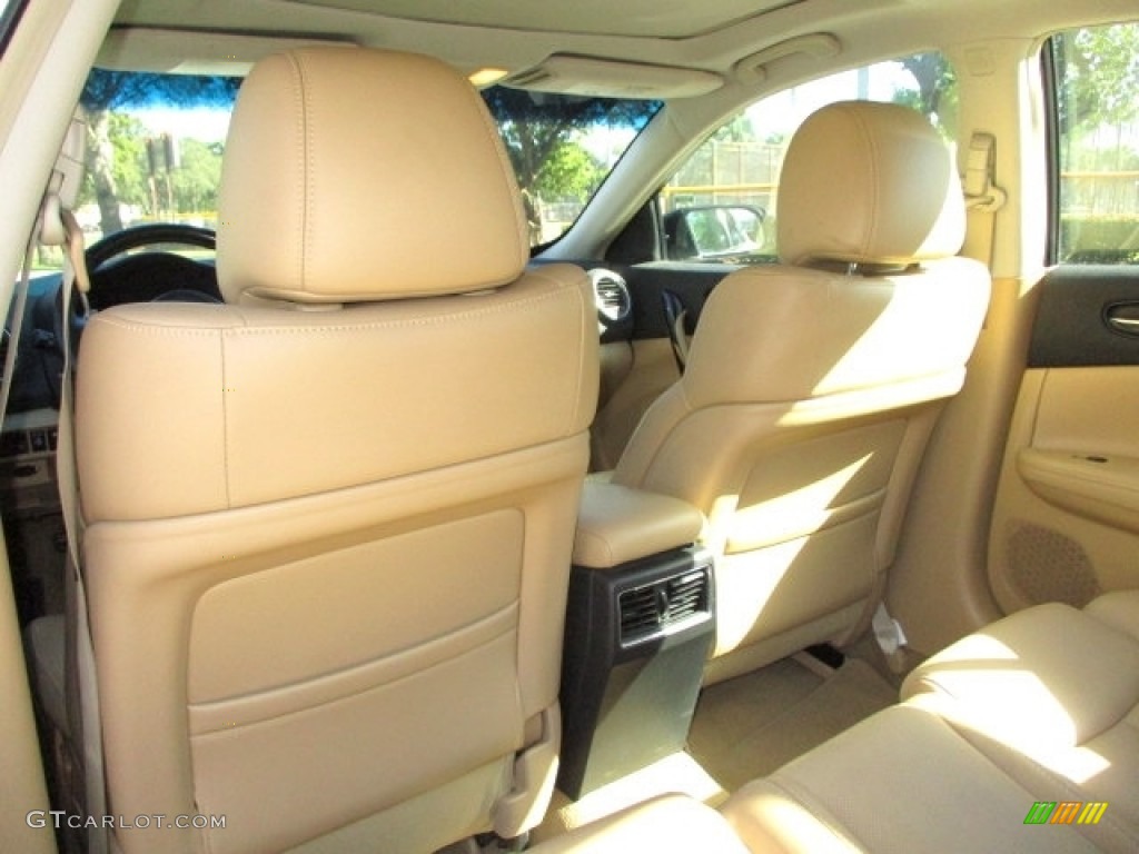 2010 Maxima 3.5 S - Winter Frost White / Caffe Latte photo #21