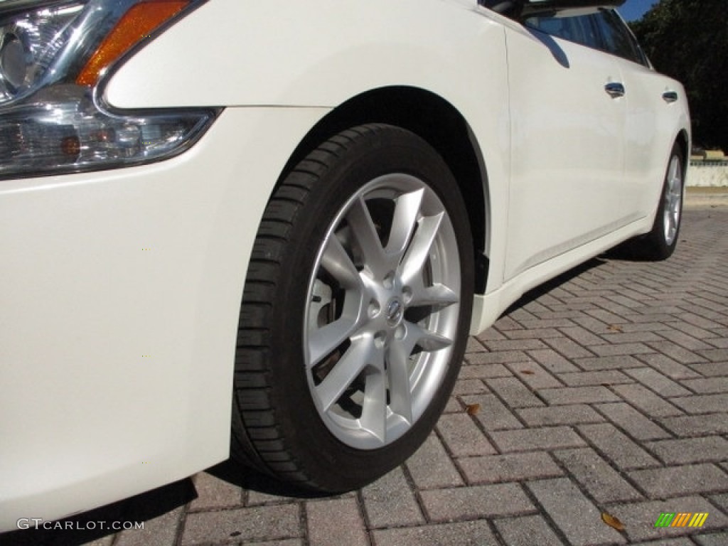 2010 Maxima 3.5 S - Winter Frost White / Caffe Latte photo #39