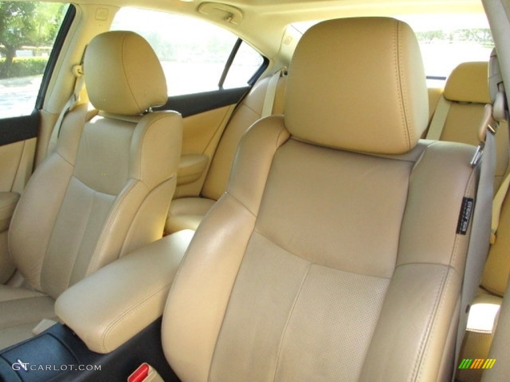 2010 Maxima 3.5 S - Winter Frost White / Caffe Latte photo #47