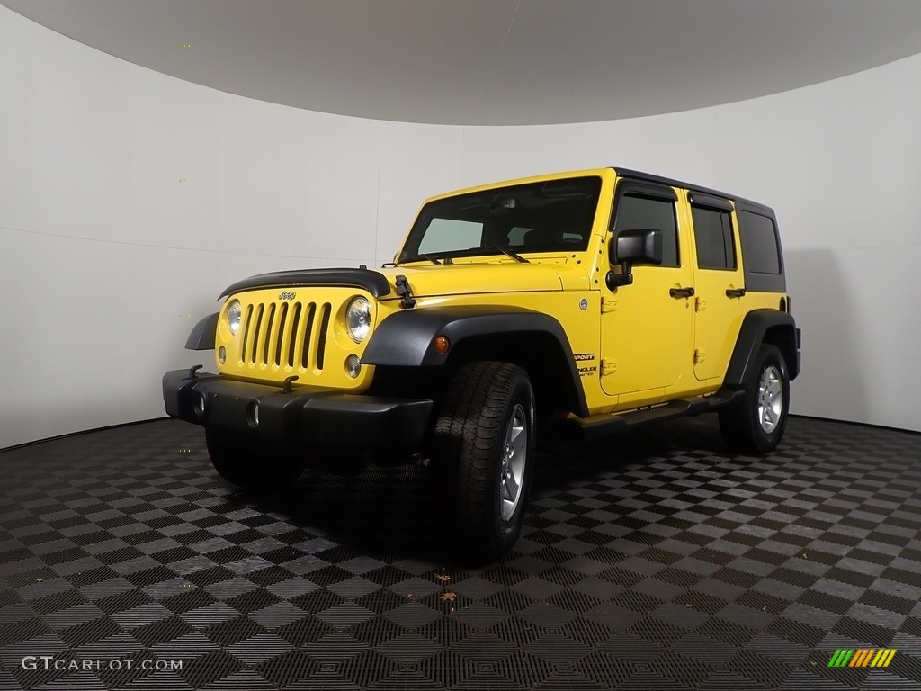 2015 Wrangler Unlimited Sport 4x4 - Baja Yellow / Black photo #9