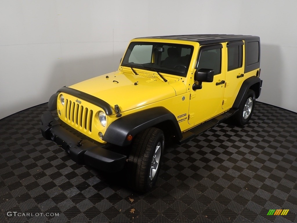 2015 Wrangler Unlimited Sport 4x4 - Baja Yellow / Black photo #10