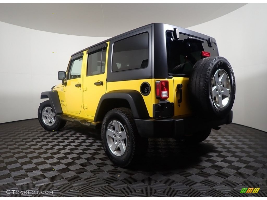 2015 Wrangler Unlimited Sport 4x4 - Baja Yellow / Black photo #12