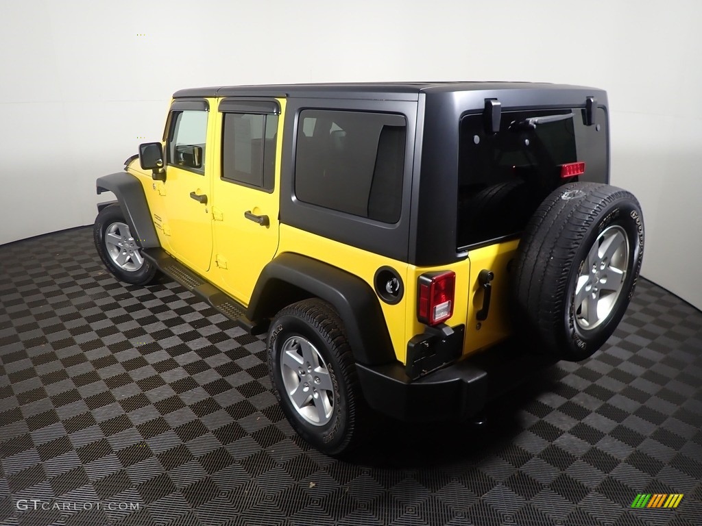 2015 Wrangler Unlimited Sport 4x4 - Baja Yellow / Black photo #13