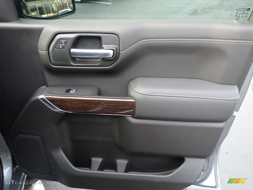 2021 GMC Sierra 1500 SLE Crew Cab 4WD Jet Black Door Panel Photo #143370073