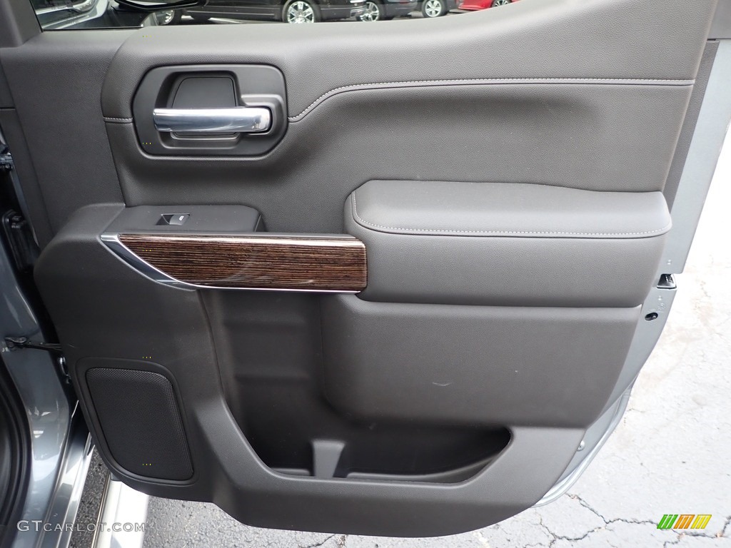 2021 GMC Sierra 1500 SLE Crew Cab 4WD Jet Black Door Panel Photo #143370098
