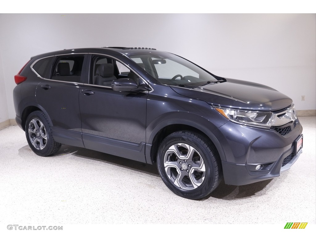 Gunmetal Metallic 2018 Honda CR-V EX AWD Exterior Photo #143372123