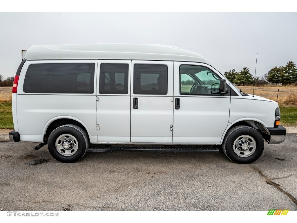 Summit White 2008 Chevrolet Express LS 3500 Passenger Van Exterior Photo #143373104