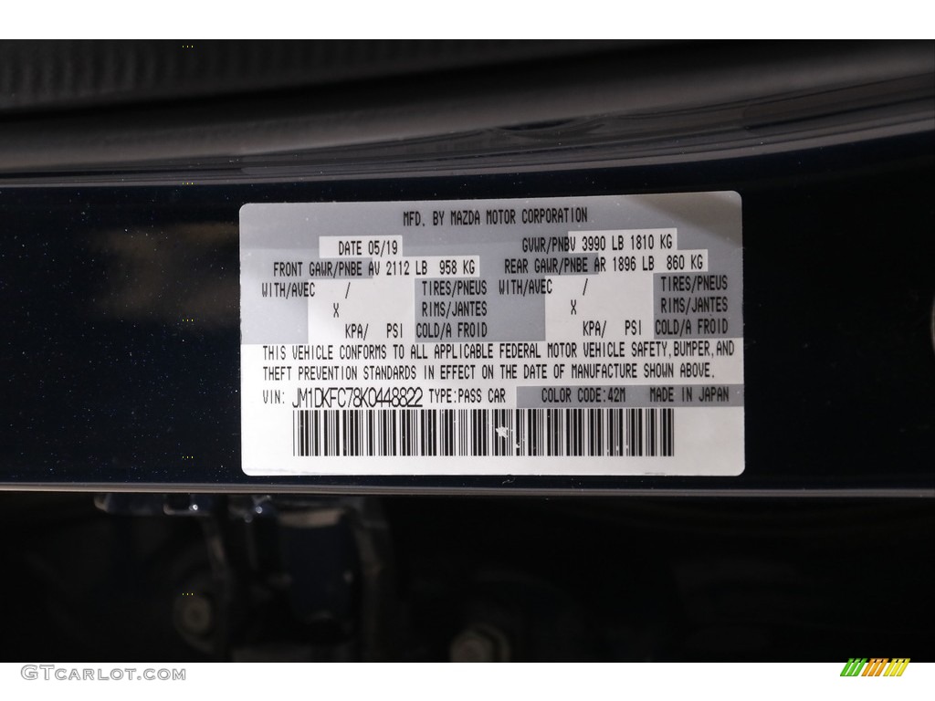 2019 CX-3 Touring AWD - Deep Crystal Blue Mica / Black photo #20