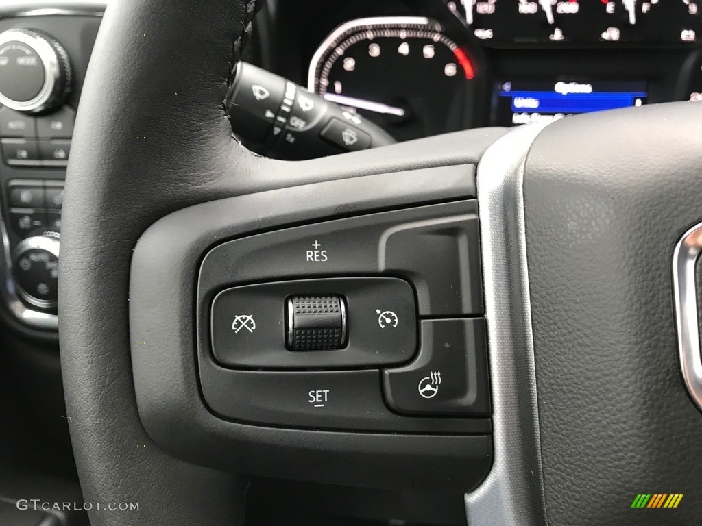 2021 GMC Sierra 1500 Elevation Crew Cab 4WD Jet Black Steering Wheel Photo #143375174