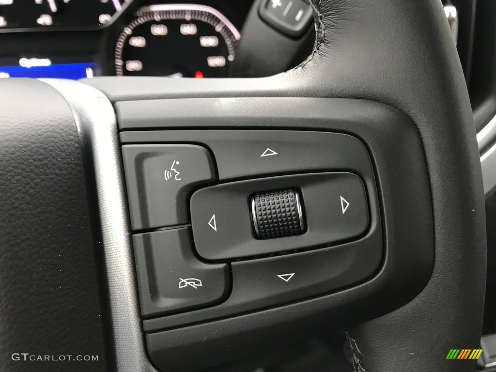 2021 GMC Sierra 1500 Elevation Crew Cab 4WD Jet Black Steering Wheel Photo #143375189
