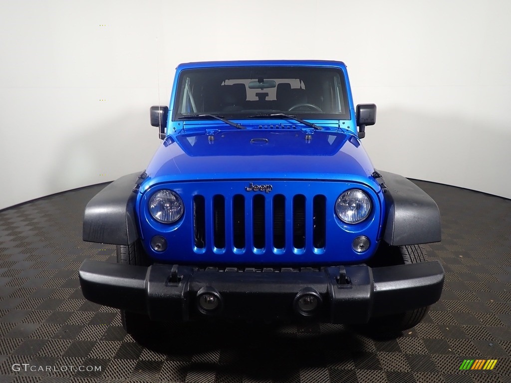2015 Wrangler Sport 4x4 - Hydro Blue Pearl / Black photo #4