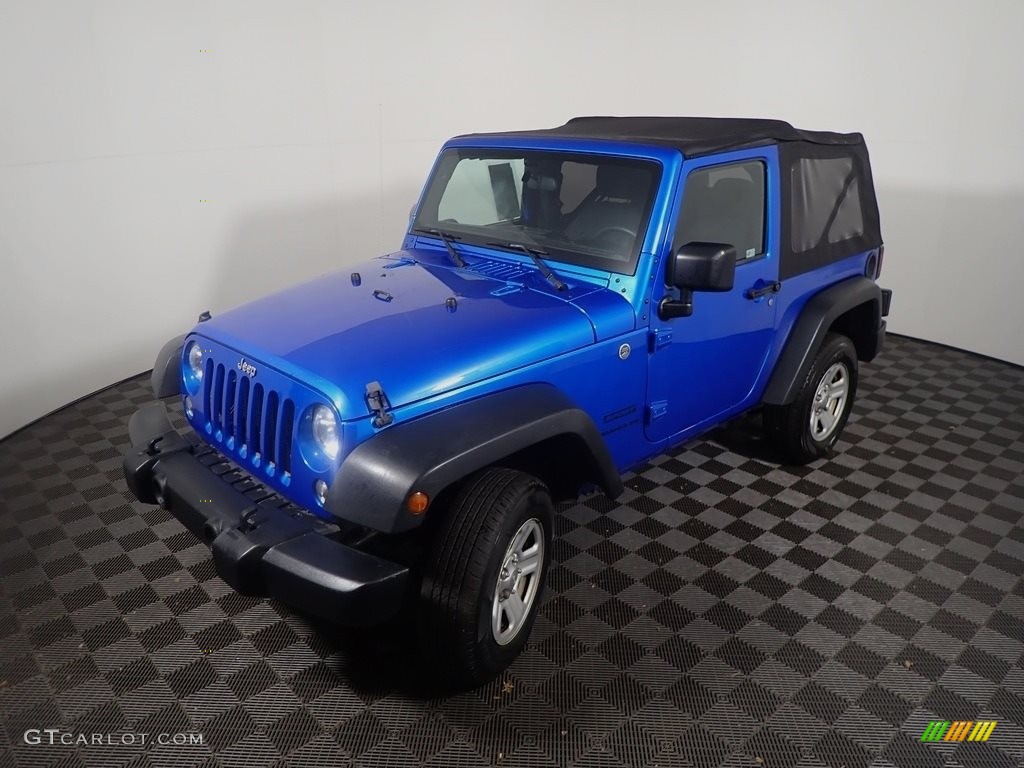 2015 Wrangler Sport 4x4 - Hydro Blue Pearl / Black photo #8