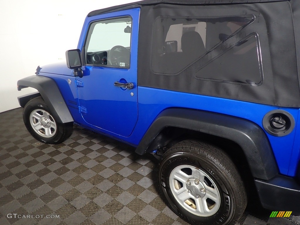 2015 Wrangler Sport 4x4 - Hydro Blue Pearl / Black photo #16