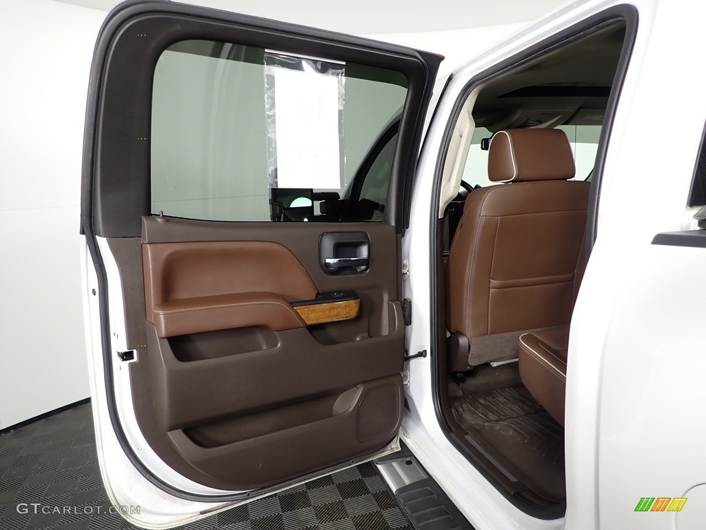 2018 Chevrolet Silverado 3500HD High Country Crew Cab 4x4 High Country Saddle Door Panel Photo #143378011