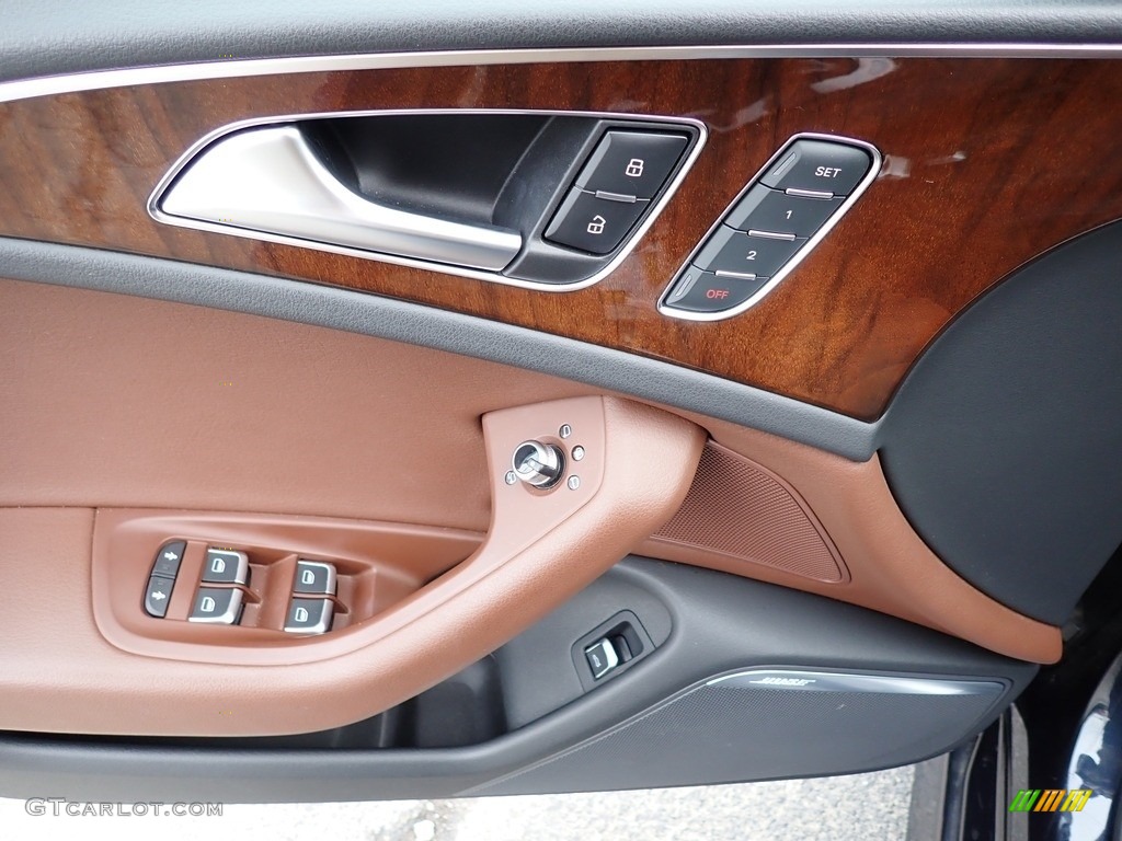 2018 Audi A6 2.0 TFSI Premium Plus quattro Nougat Brown Door Panel Photo #143379349