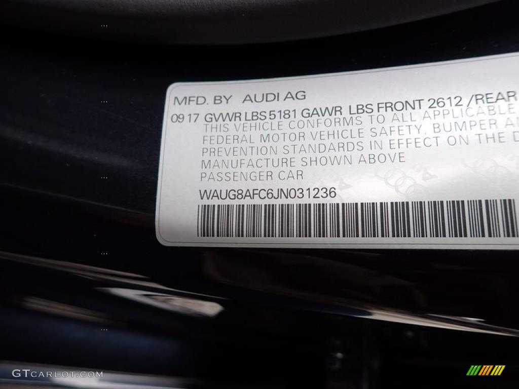 2018 A6 2.0 TFSI Premium Plus quattro - Brilliant Black / Nougat Brown photo #15