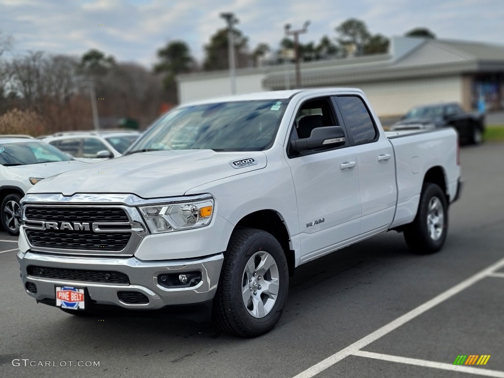 2022 1500 Big Horn Quad Cab 4x4 - Bright White / Black photo #1