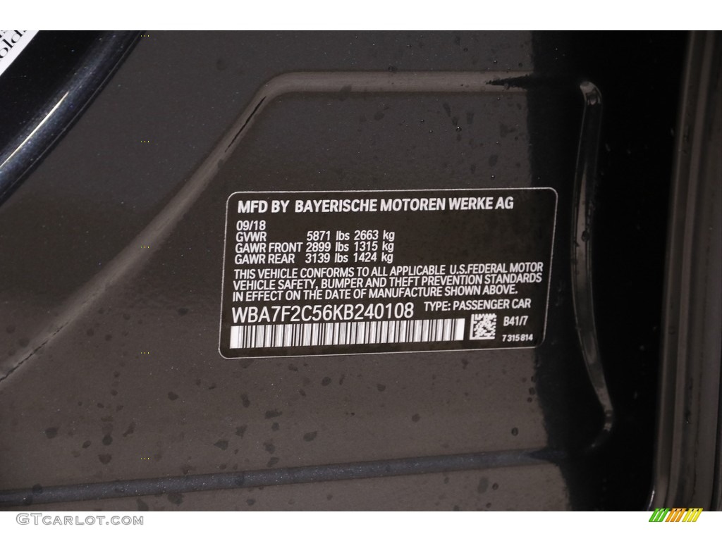 2019 7 Series 750i xDrive Sedan - Singapore Gray Metallic / Black photo #26