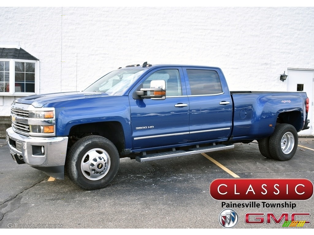 2016 Silverado 3500HD LTZ Crew Cab 4x4 - Deep Ocean Blue Metallic / Jet Black photo #1