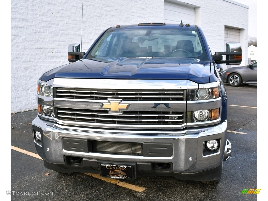 2016 Silverado 3500HD LTZ Crew Cab 4x4 - Deep Ocean Blue Metallic / Jet Black photo #4