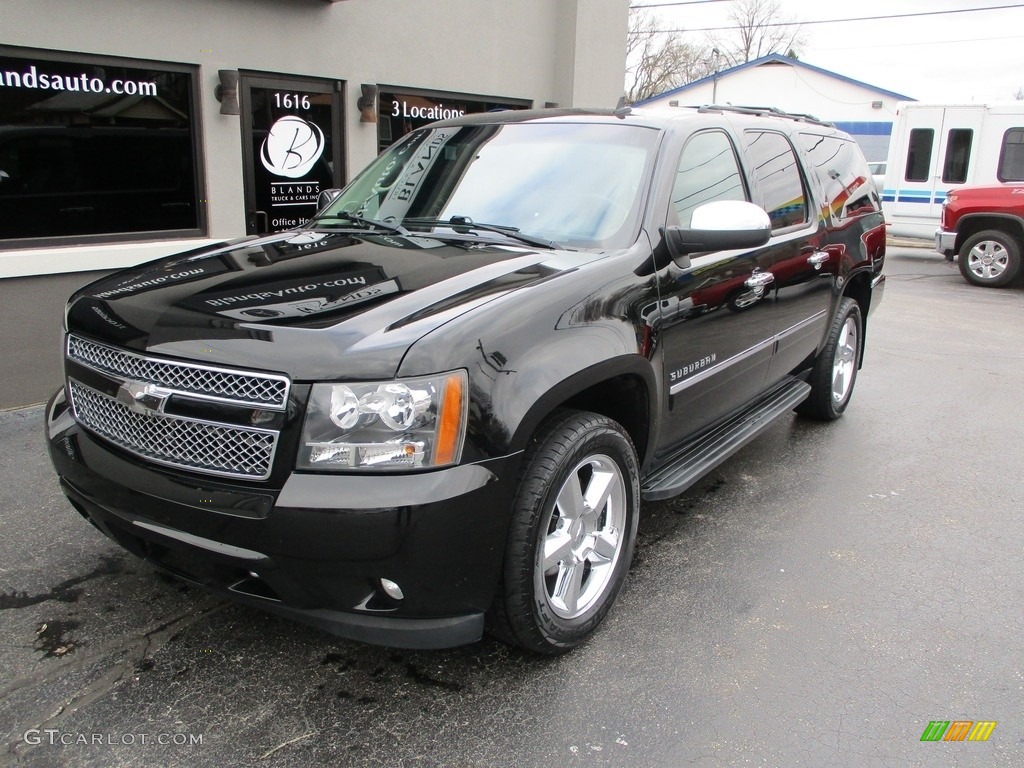 2014 Suburban LTZ 4x4 - Black / Ebony photo #2