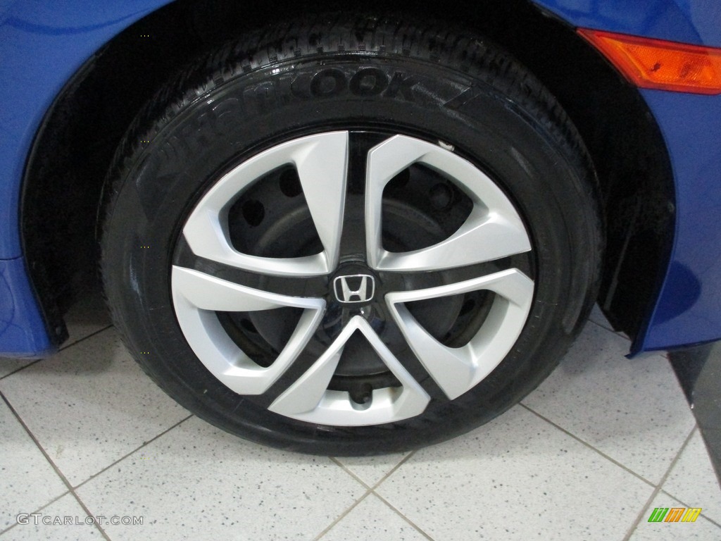 2018 Civic LX Sedan - Aegean Blue Metallic / Black photo #5