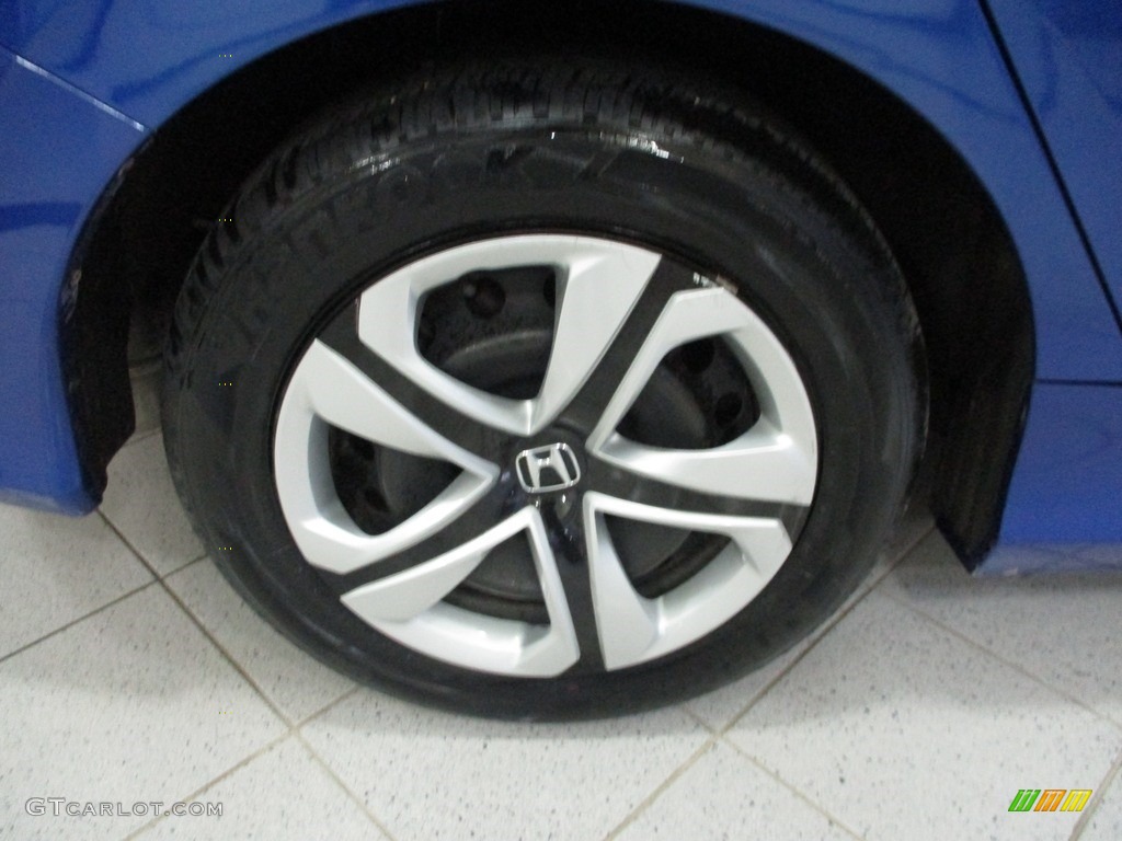 2018 Civic LX Sedan - Aegean Blue Metallic / Black photo #6