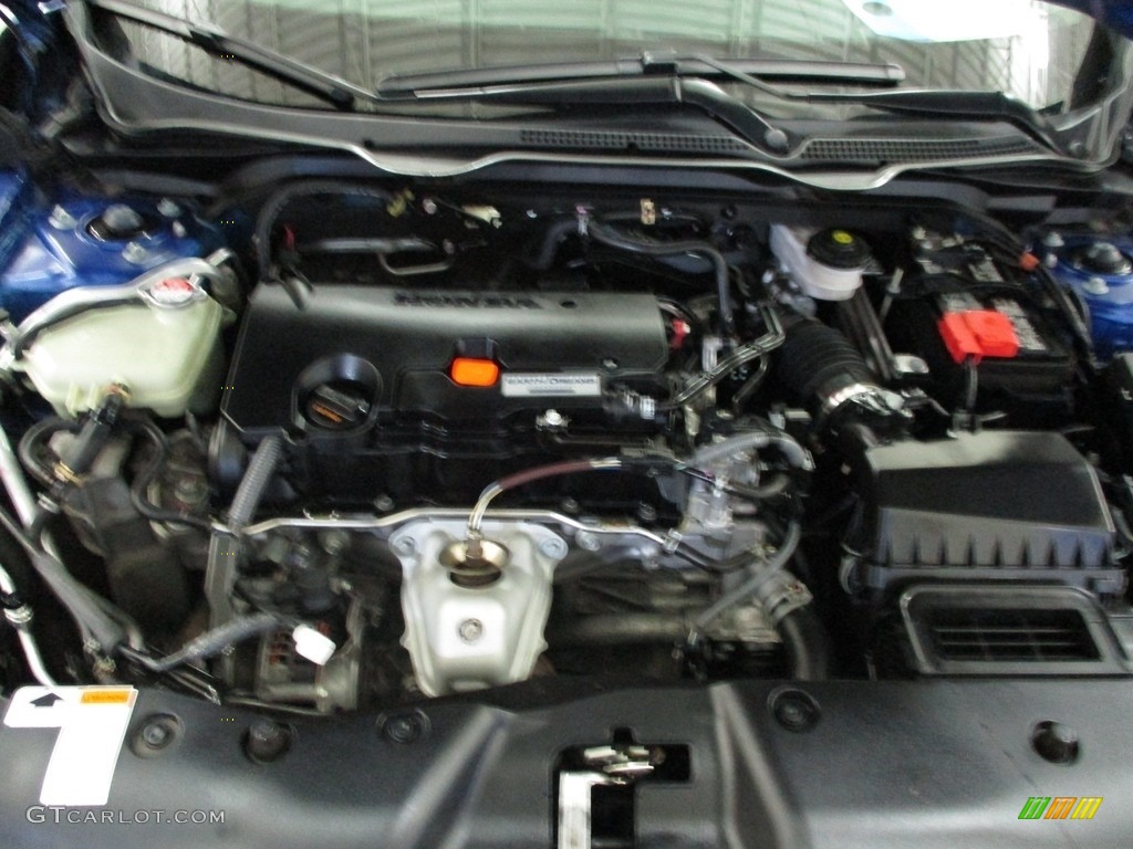 2018 Civic LX Sedan - Aegean Blue Metallic / Black photo #13