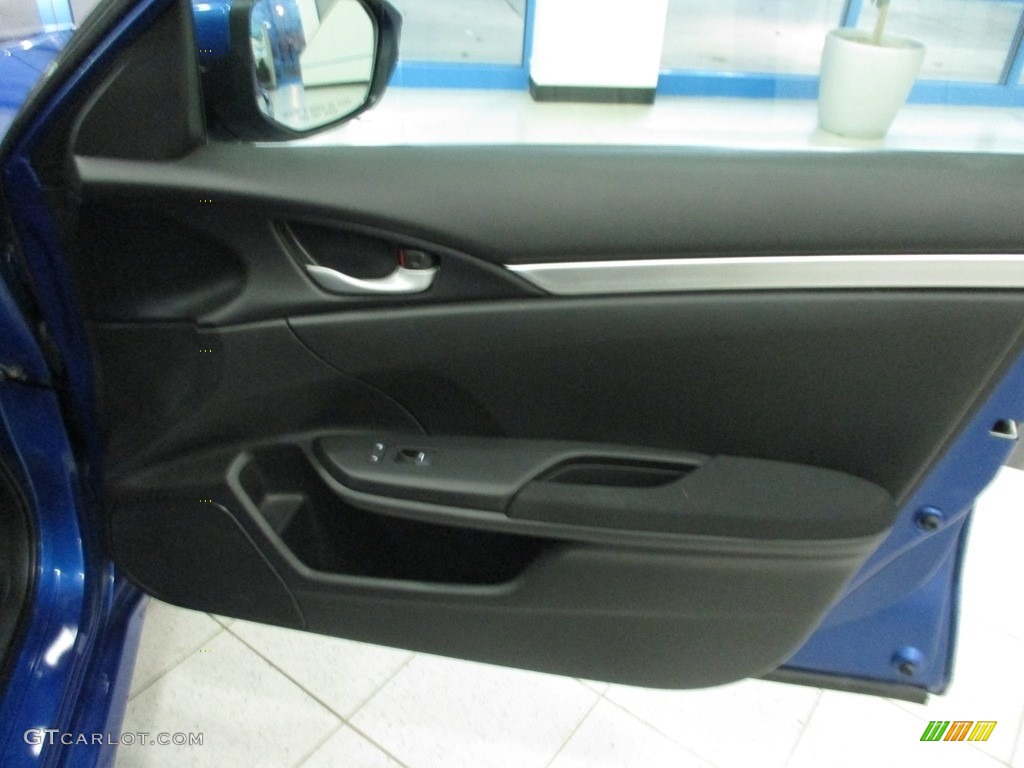 2018 Civic LX Sedan - Aegean Blue Metallic / Black photo #14