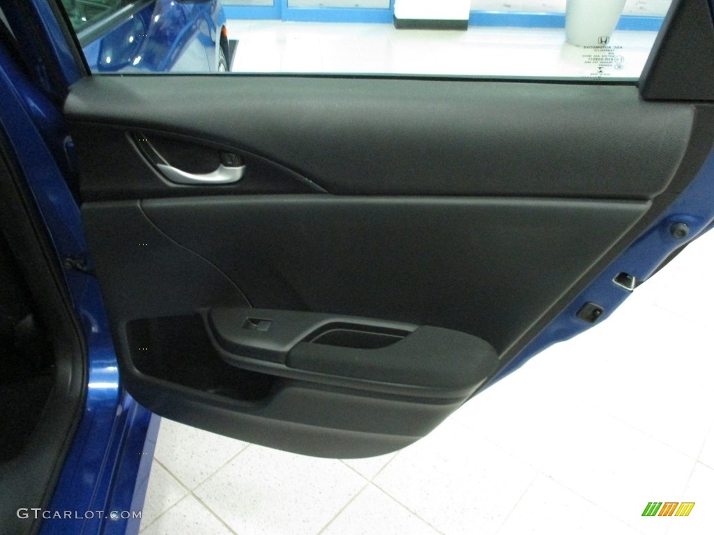 2018 Civic LX Sedan - Aegean Blue Metallic / Black photo #17