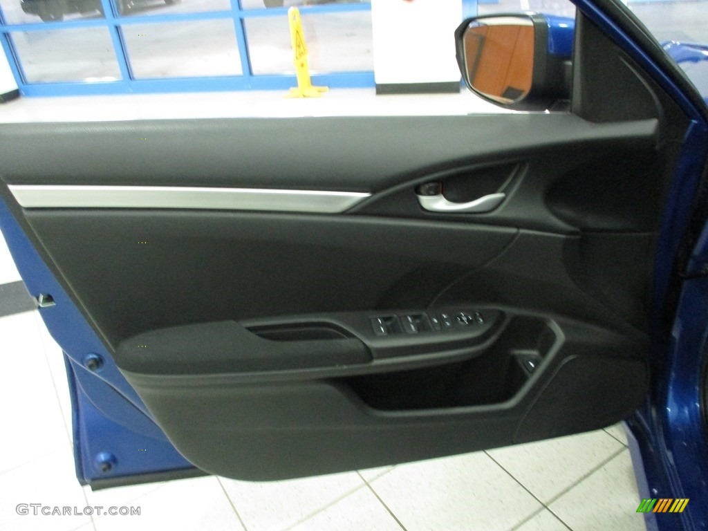 2018 Civic LX Sedan - Aegean Blue Metallic / Black photo #25