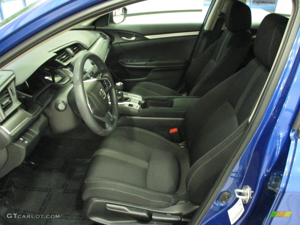 2018 Civic LX Sedan - Aegean Blue Metallic / Black photo #27