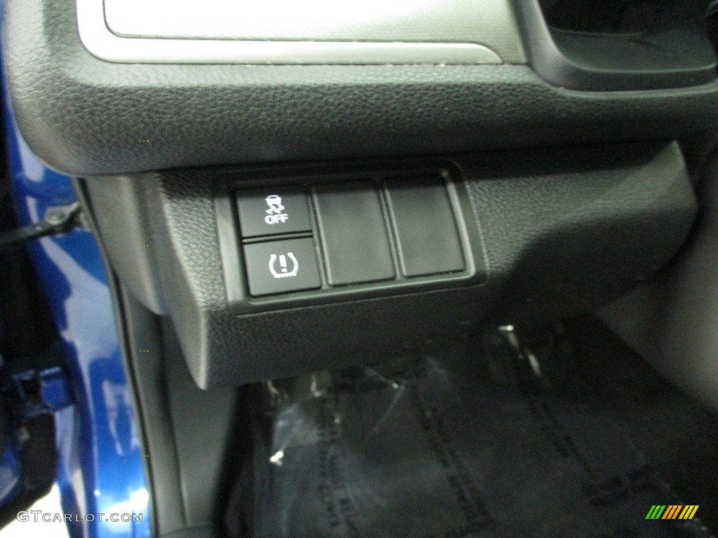 2018 Civic LX Sedan - Aegean Blue Metallic / Black photo #28