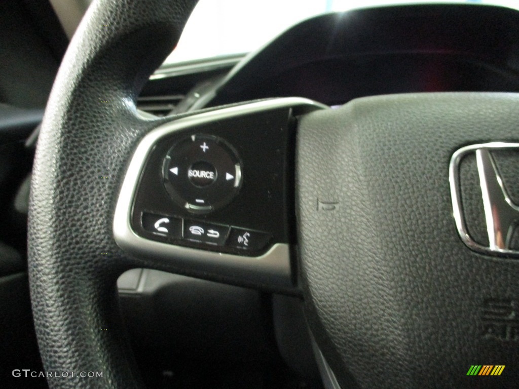 2018 Civic LX Sedan - Aegean Blue Metallic / Black photo #30