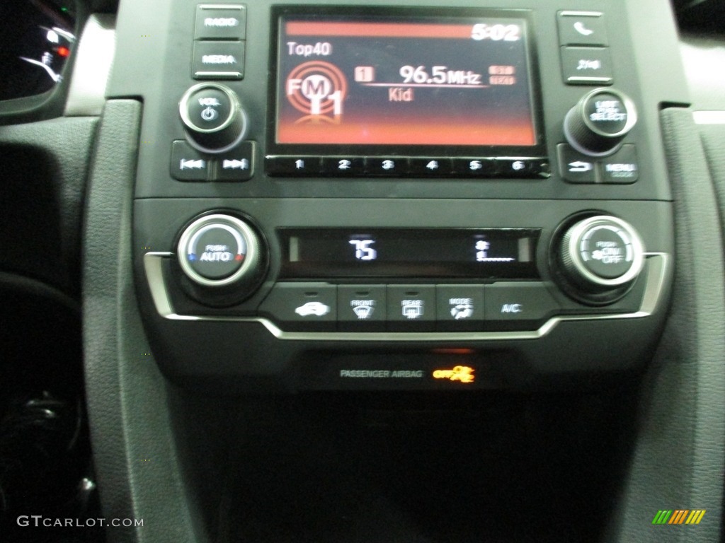 2018 Civic LX Sedan - Aegean Blue Metallic / Black photo #33