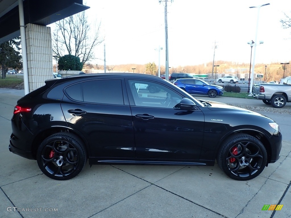 Vulcano Black Metallic 2022 Alfa Romeo Stelvio Ti AWD Exterior Photo #143389721