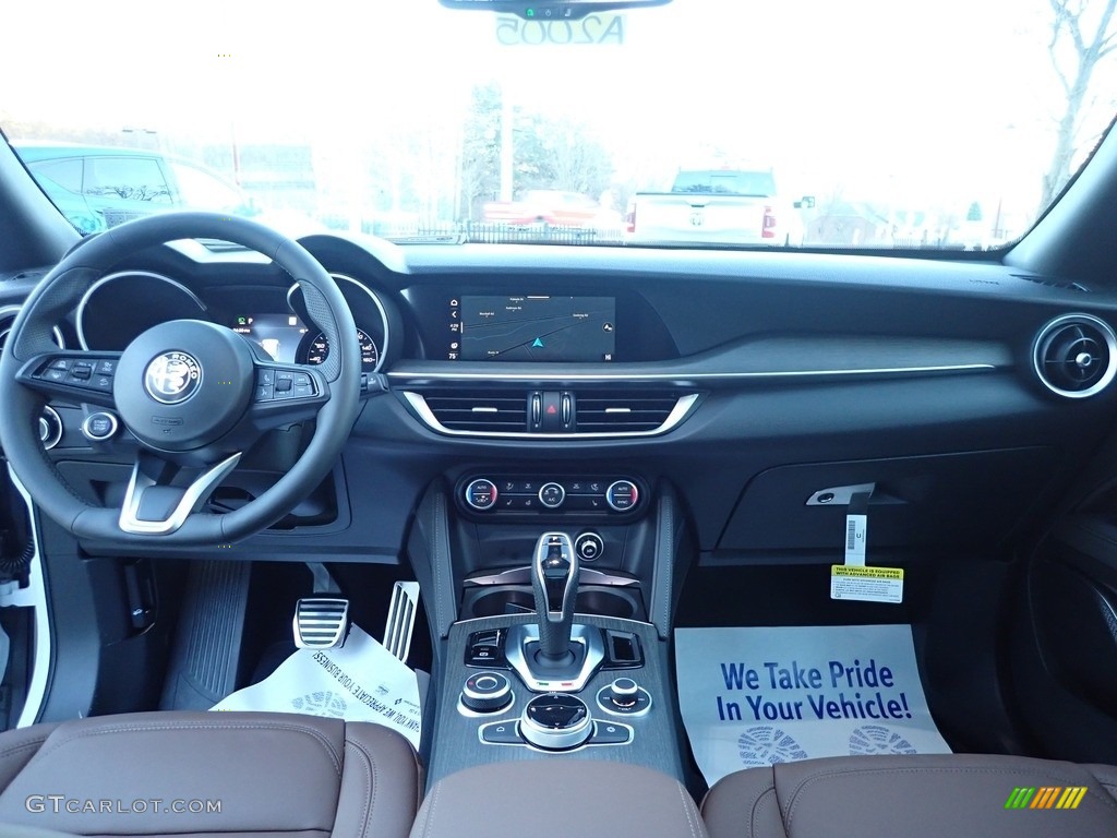 2022 Alfa Romeo Stelvio Ti AWD Chocolate/Black Dashboard Photo #143390342