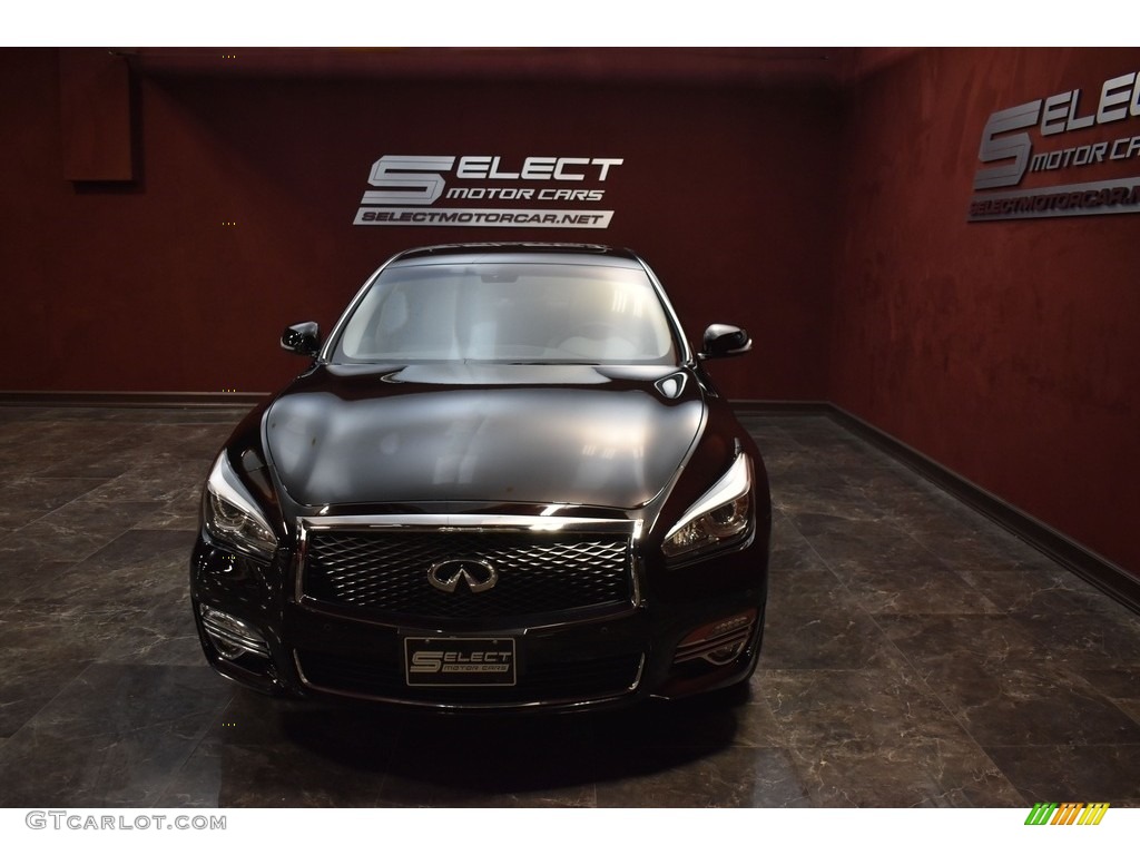 2015 Q70 L 3.7 AWD - Black Obsidian / Wheat photo #2