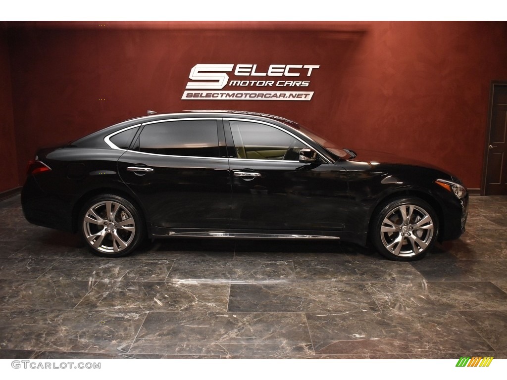 2015 Q70 L 3.7 AWD - Black Obsidian / Wheat photo #4
