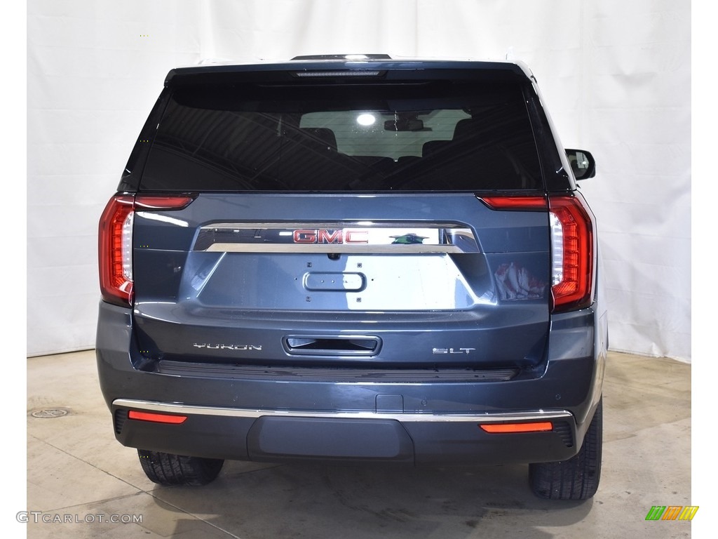 2021 Yukon SLT 4WD - Dark Sky Metallic / Dark Walnut/­Slate photo #3