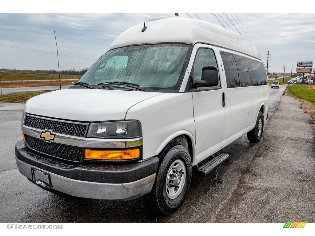 Summit White 2013 Chevrolet Express LT 3500 Passenger Van Exterior Photo #143393306