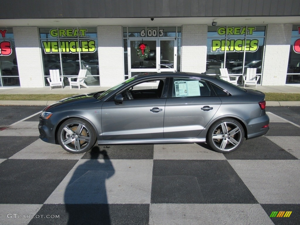 2020 A3 2.0 S Line Premium Plus quattro - Monsoon Gray Metallic / Magma Red photo #1